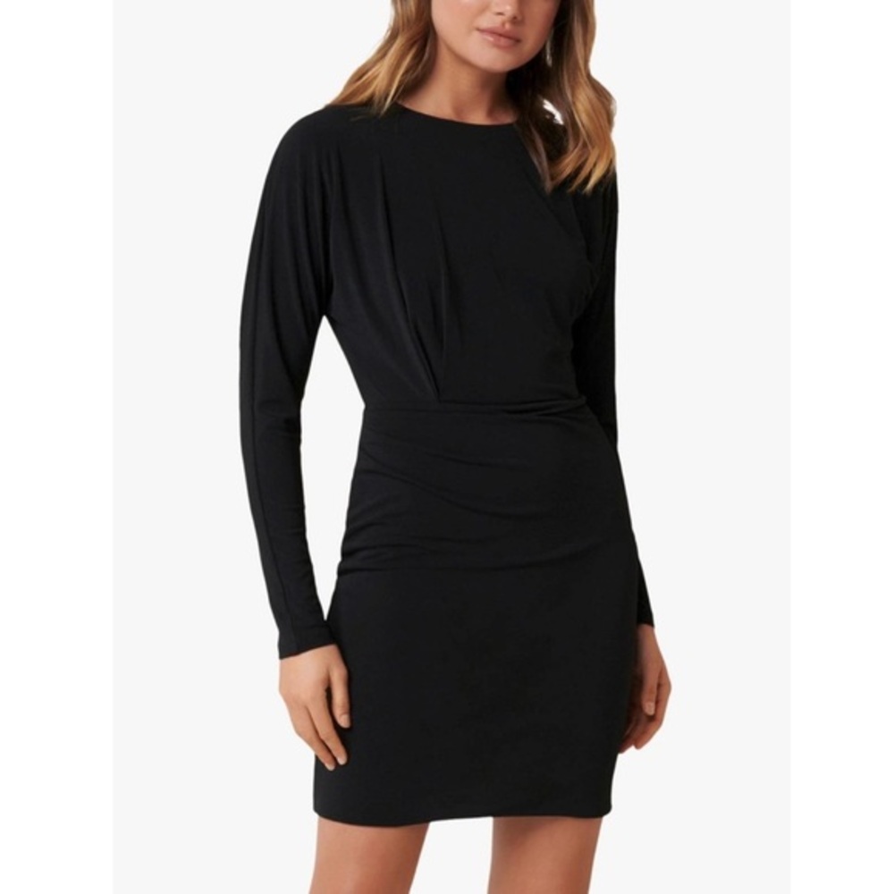 EVER NEW Long Sleeve Minidress in Black